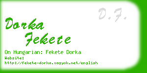 dorka fekete business card